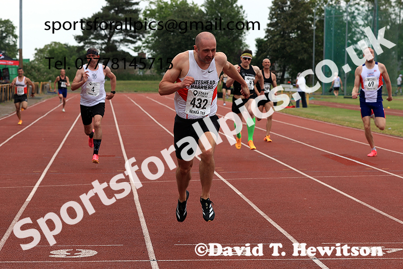 200 metres, 2025 NEMAA Track and Field, Monkton. Photo: David T. Hewitson/Sports for All Pics